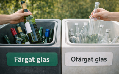 Hur sorterar man glas?